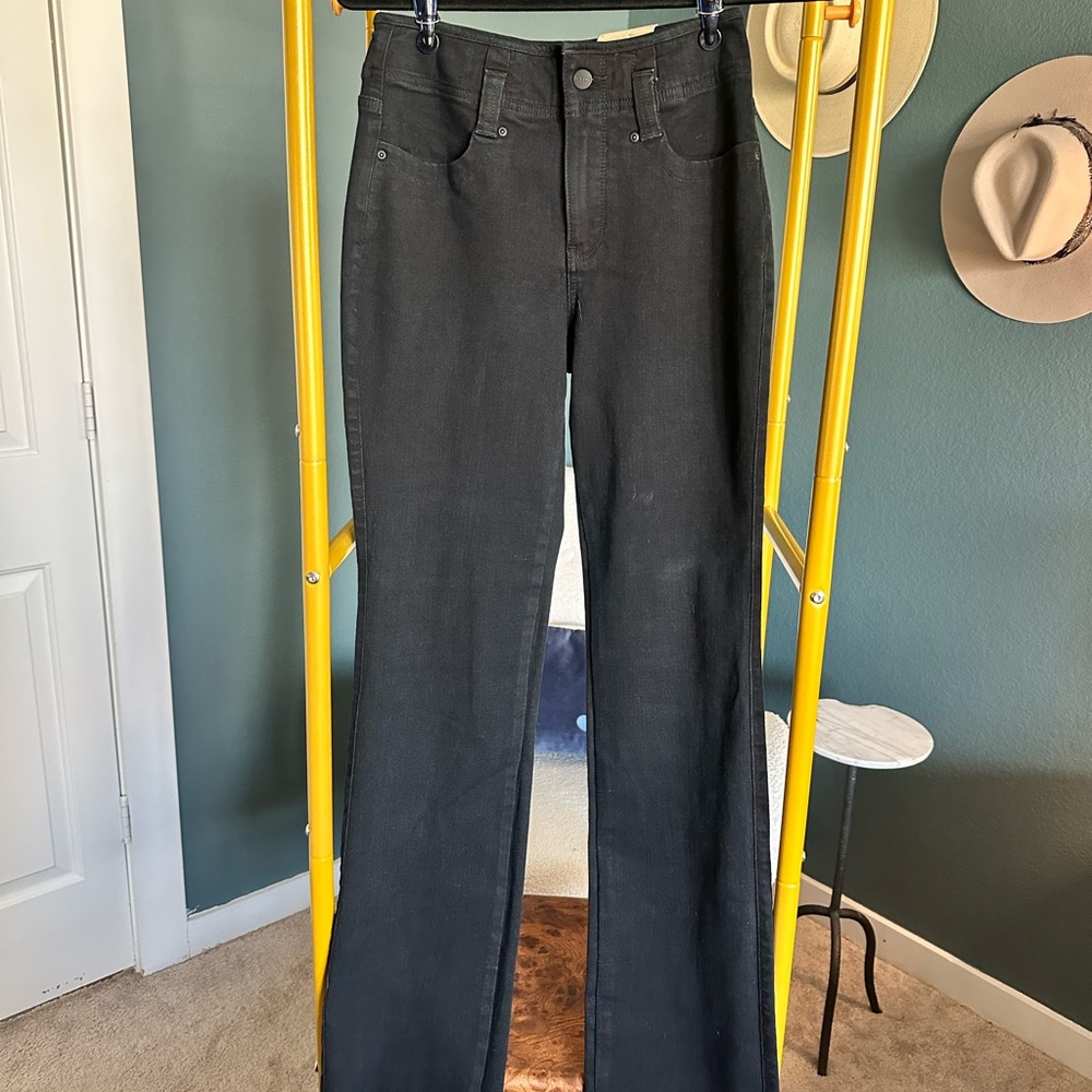 Black NYDJ Fray Hem High Rise Jeans NWT